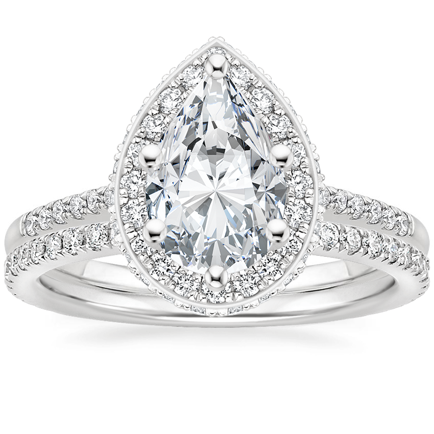 18K White Gold Audra Diamond Ring with Luxe Ballad Diamond Ring (1/4 ct. tw.)
