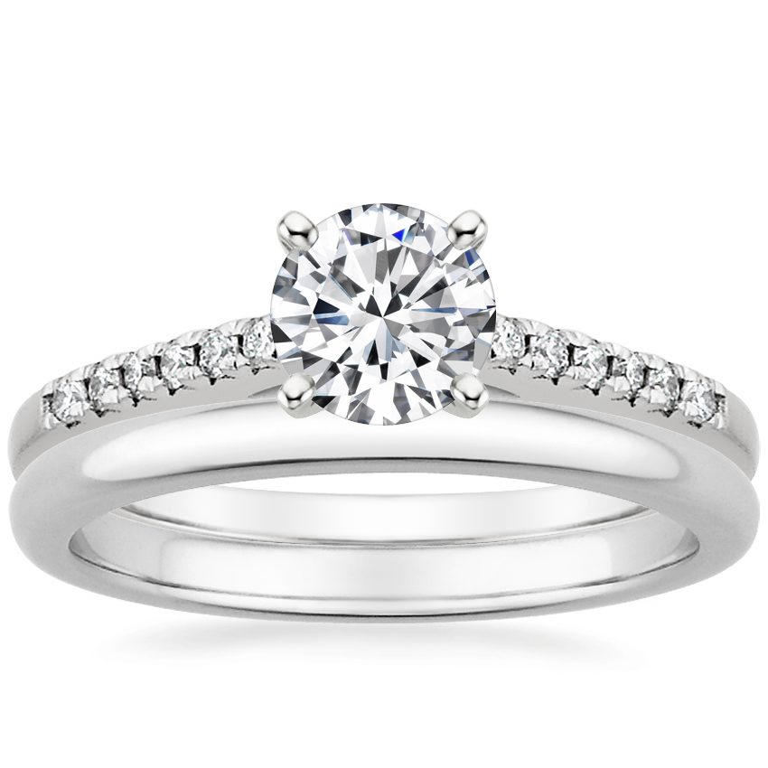 18K White Gold Sonora Diamond Ring with 2mm Comfort Fit Wedding