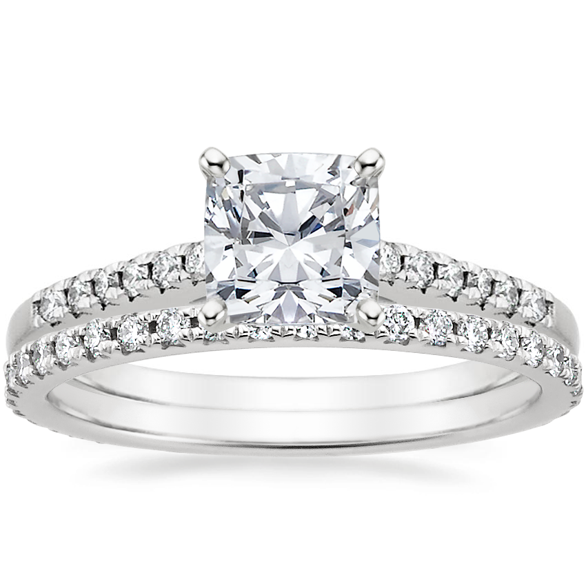Platinum Sonora Diamond Ring with Sonora Eternity Diamond Ring (3/8 ct. tw.)