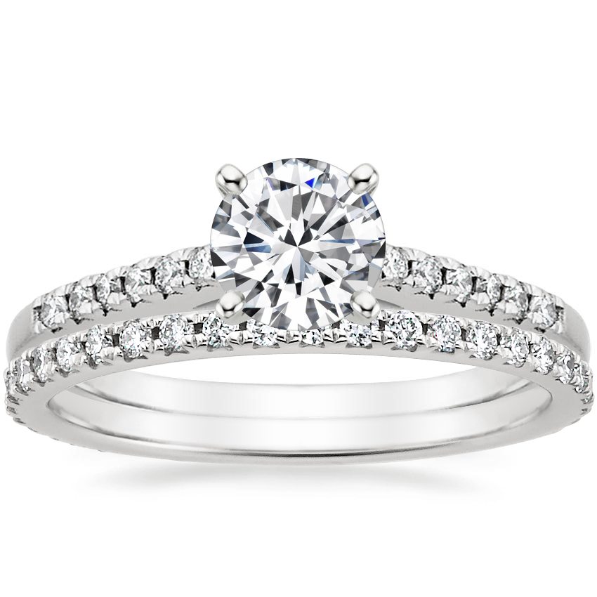 18K White Gold Sonora Diamond Ring with Sonora Eternity Diamond Ring (3/8 ct. tw.)
