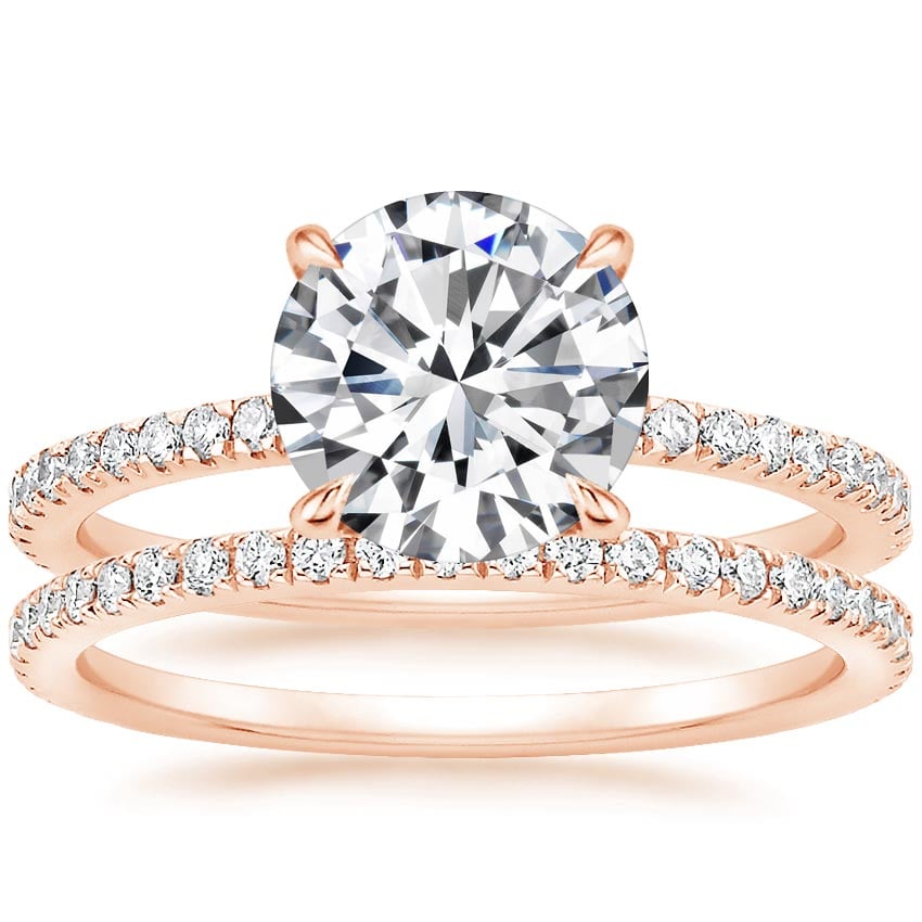 14K Rose Gold Luxe Viviana Diamond Bridal Set (1/2 ct. tw.)