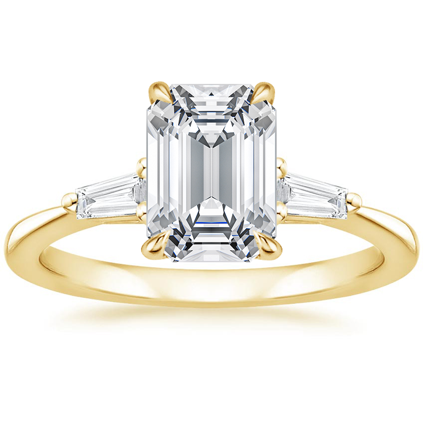 18K Yellow Gold Quinn Diamond Ring, large top view