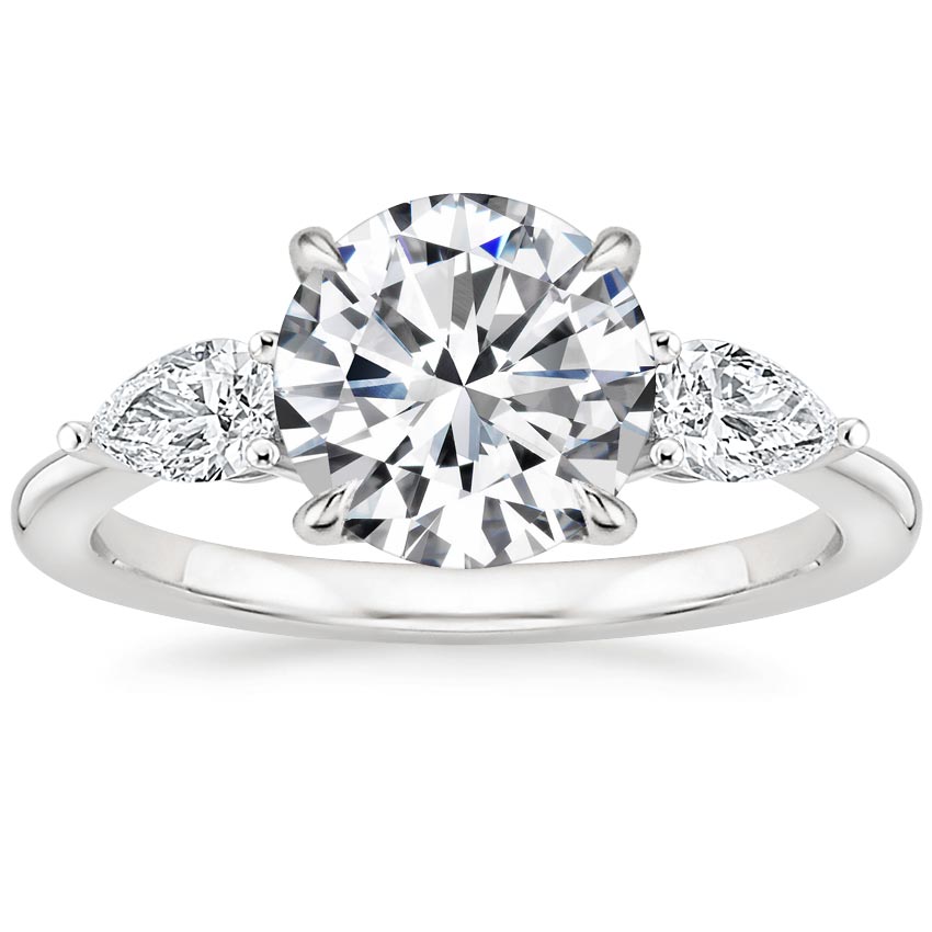 Platinum Opera Diamond Ring, large top view