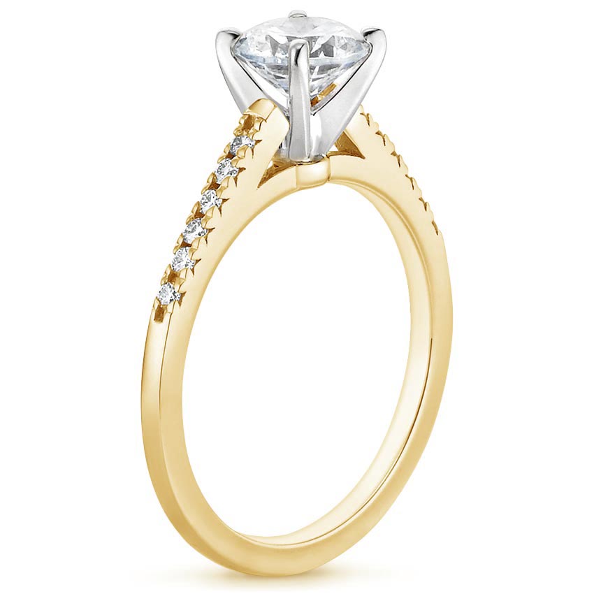 18K Yellow Gold Sonora Diamond Ring, large side view