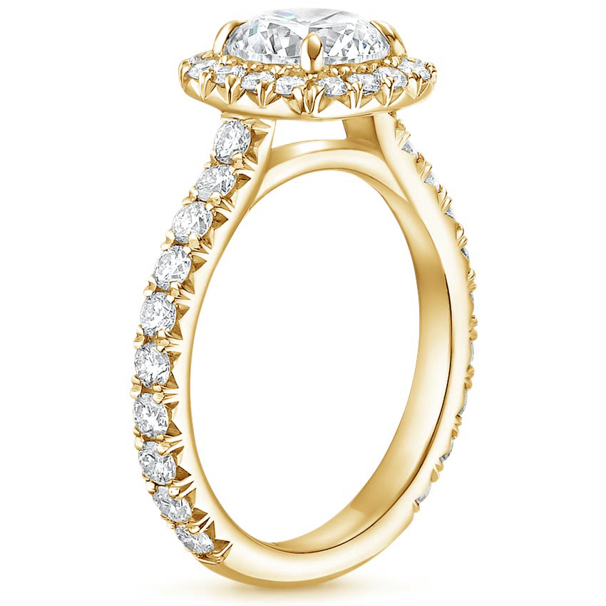 18K Yellow Gold Estelle Diamond Ring (3/4 ct. tw.), large side view