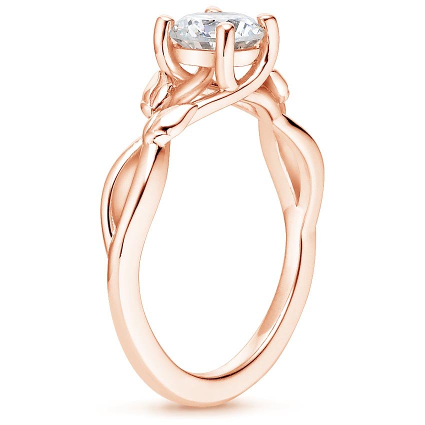14K Rose Gold Budding Willow Ring, large side view