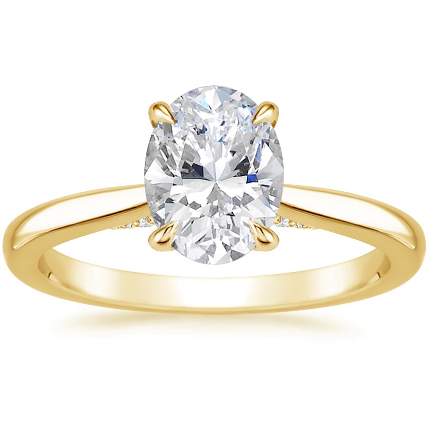 18K Yellow Gold Dawn Diamond Ring, large top view