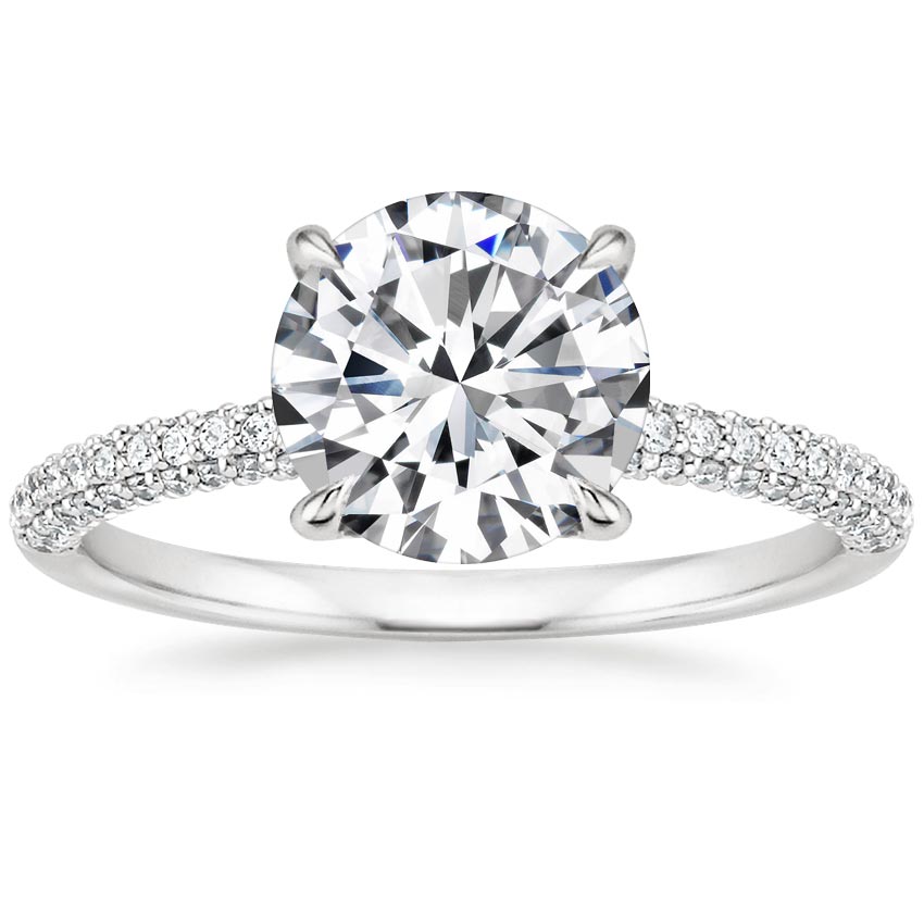 18K White Gold Valencia Diamond Ring (1/3 ct. tw.), large top view
