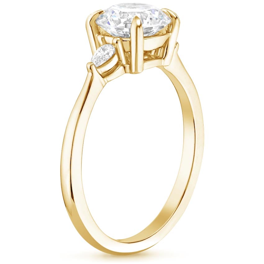 18K Yellow Gold Aria Diamond Ring (1/10 ct. tw.), large side view