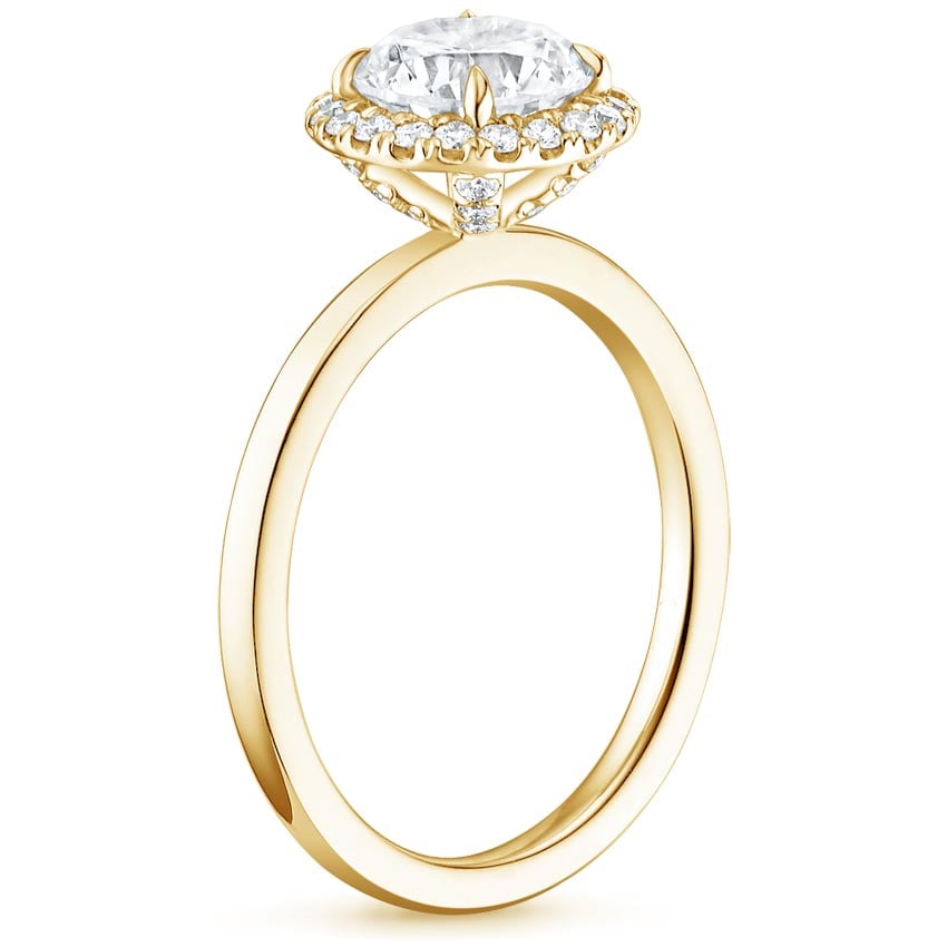 18K Yellow Gold Vienna Diamond Ring, large side view