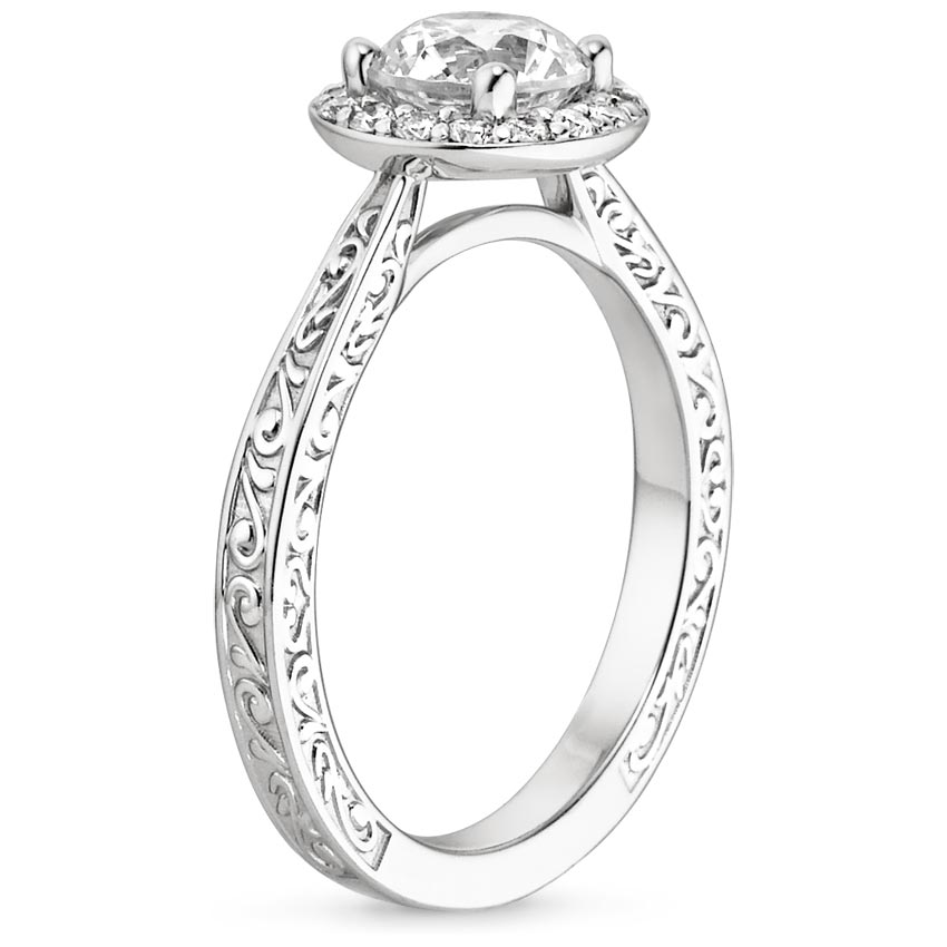 18K White Gold Contessa Diamond Ring, large side view