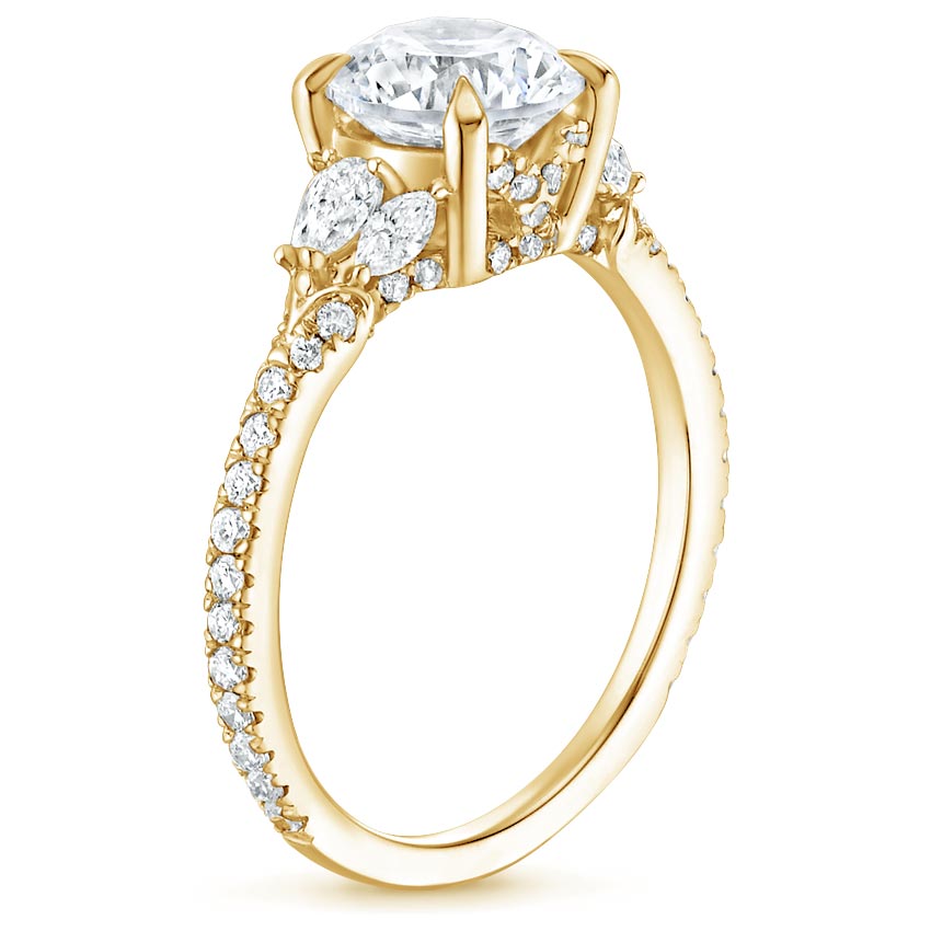 18K Yellow Gold Ava Diamond Ring (1/2 ct. tw.), large side view