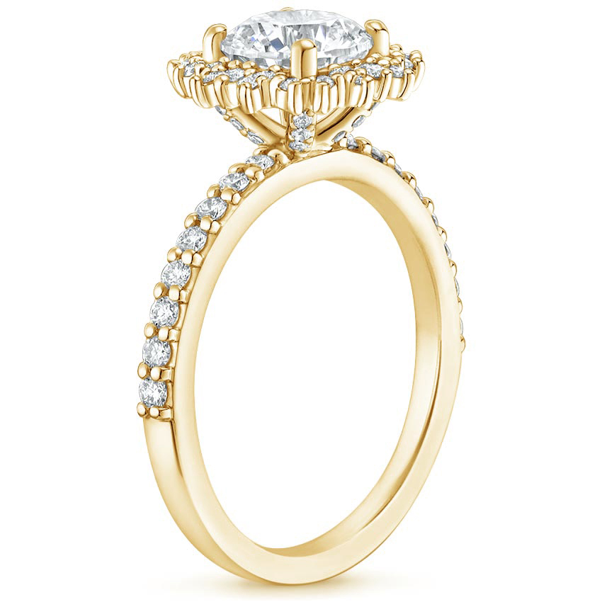 18K Yellow Gold Twilight Diamond Ring, large side view