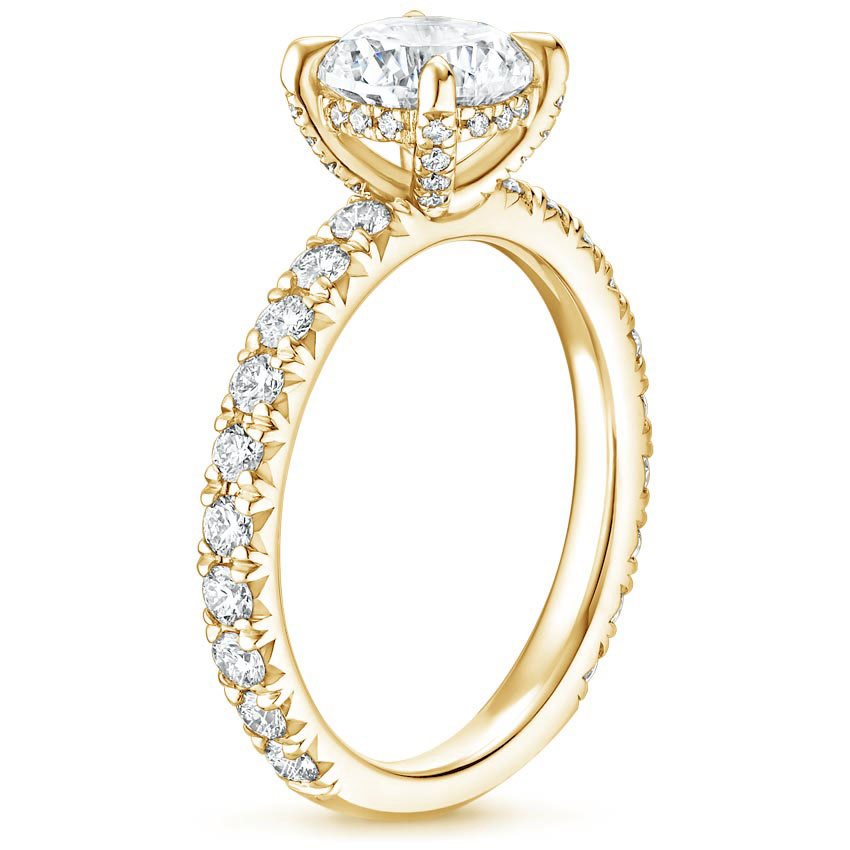 18K Yellow Gold Olympia Diamond Ring, large side view