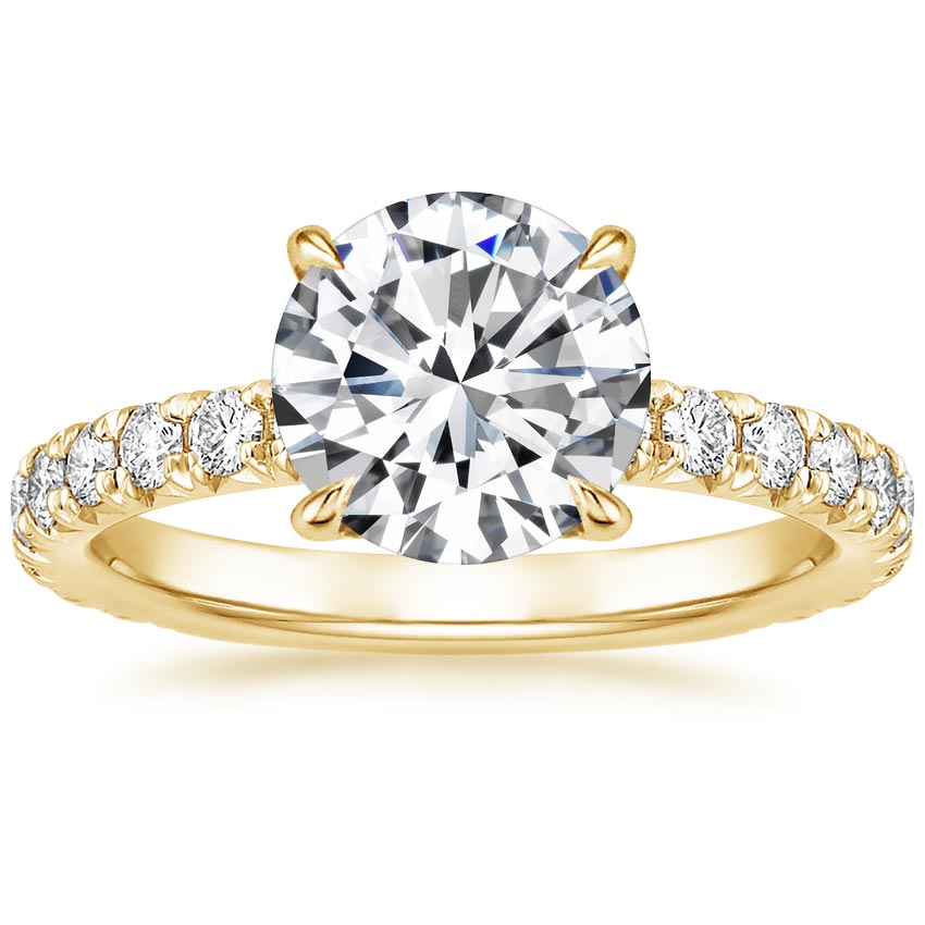 18K Yellow Gold Olympia Diamond Ring, large top view