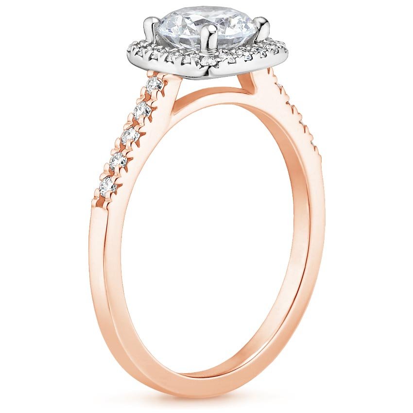 14K Rose Gold Mixed Metal Odessa Diamond Ring (1/4 ct. tw.), large side view