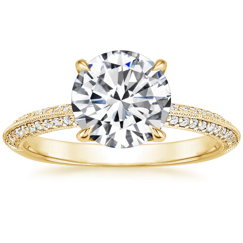 18K Yellow Gold Callista Diamond Ring, large top view