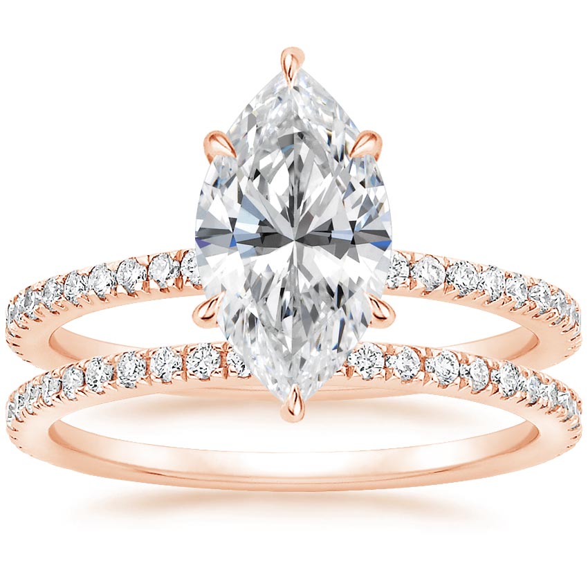 14K Rose Gold Luxe Viviana Diamond Bridal Set (1/2 ct. tw.)