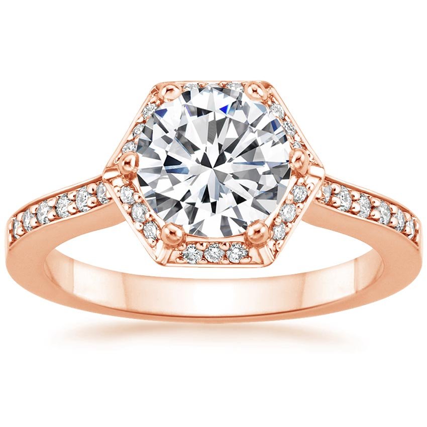 14K Rose Gold Dahlia Diamond Ring