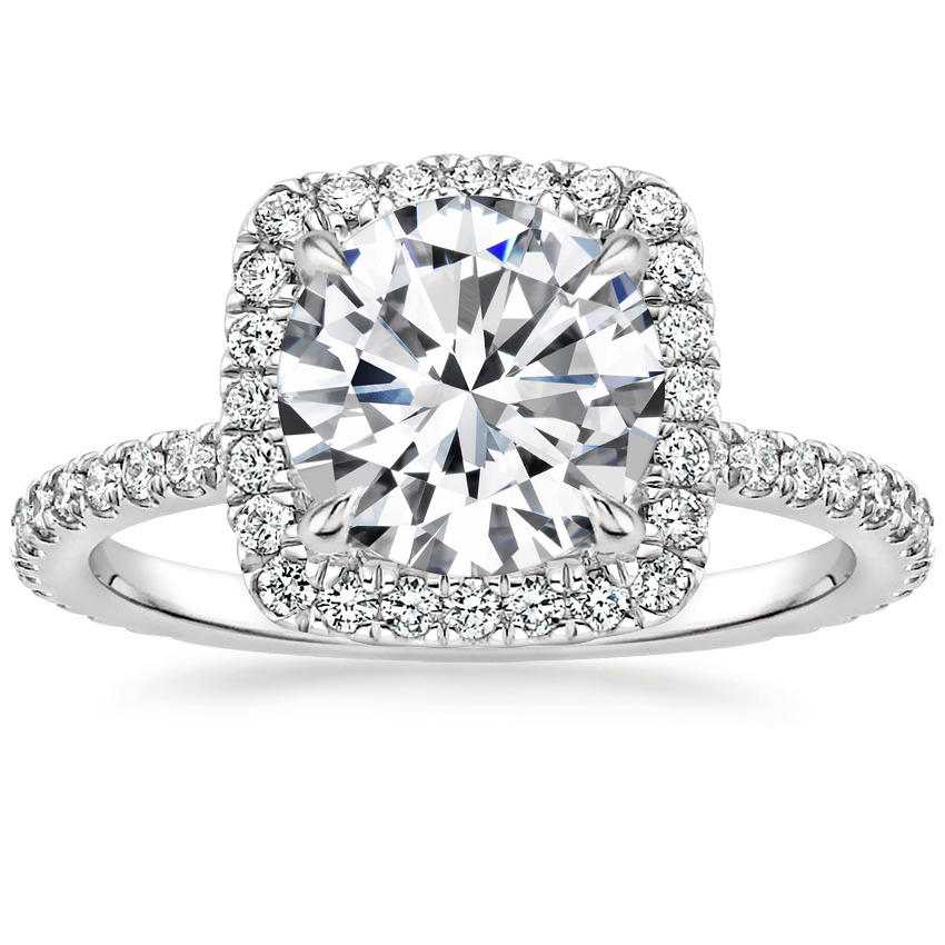 Petite Halo Diamond Ring | Giselle | Brilliant Earth