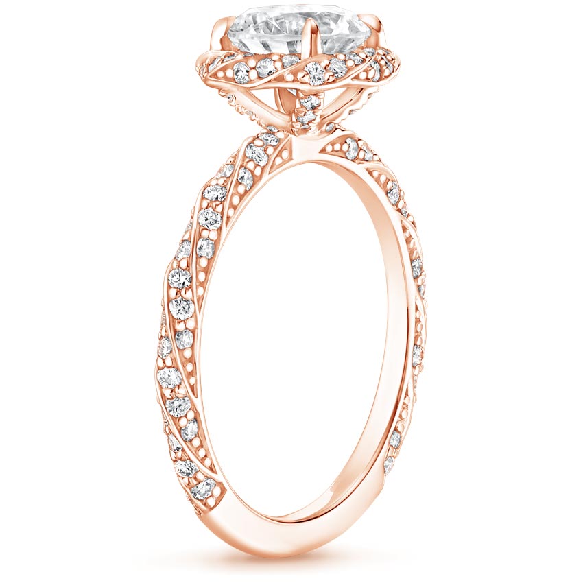 14K Rose Gold Nova Diamond Ring (1/2 ct. tw.), large side view