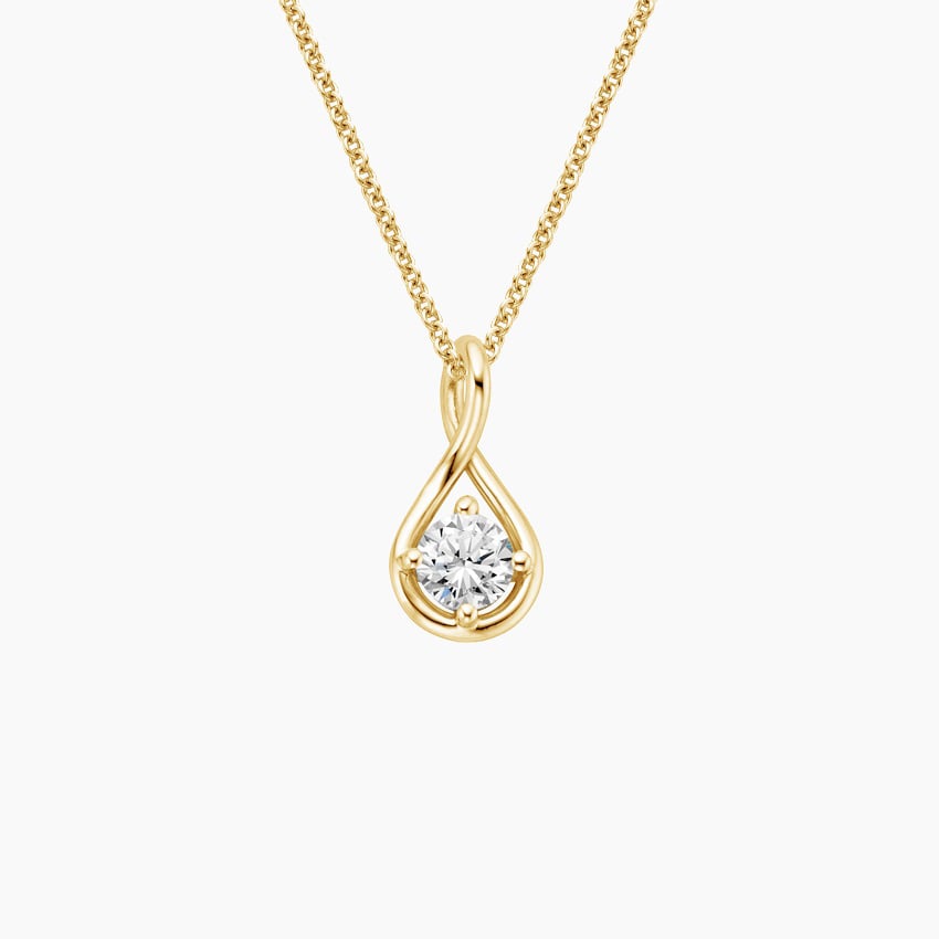 Twist Pendant in 18K Yellow Gold | Brilliant Earth