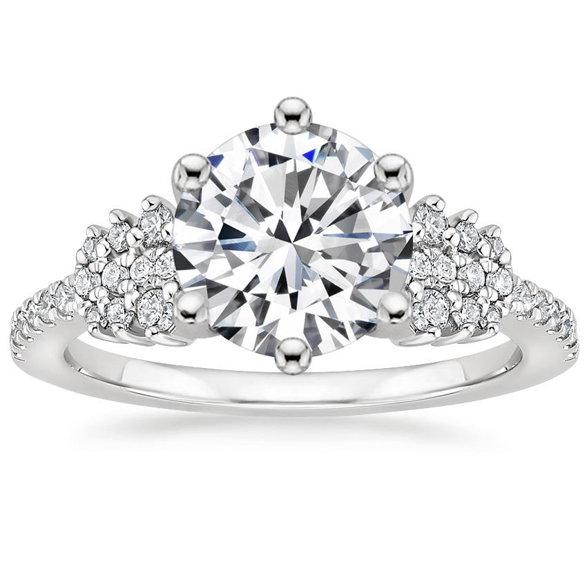 18K White Gold Optica Diamond Ring, large top view