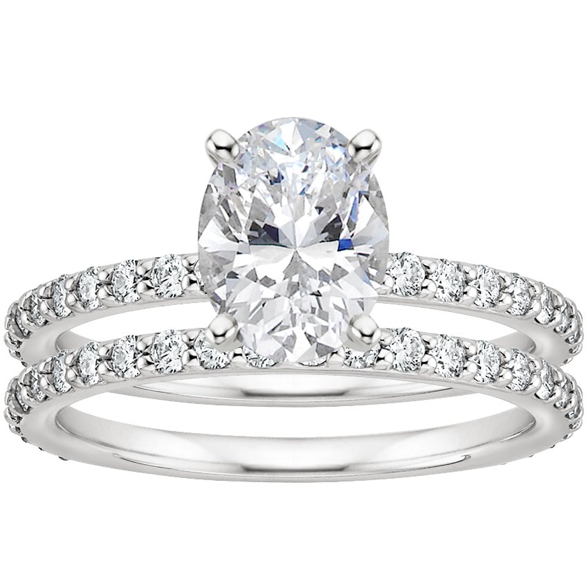Platinum Luxe Petite Shared Prong Diamond Bridal Set (3/4 ct. tw.)