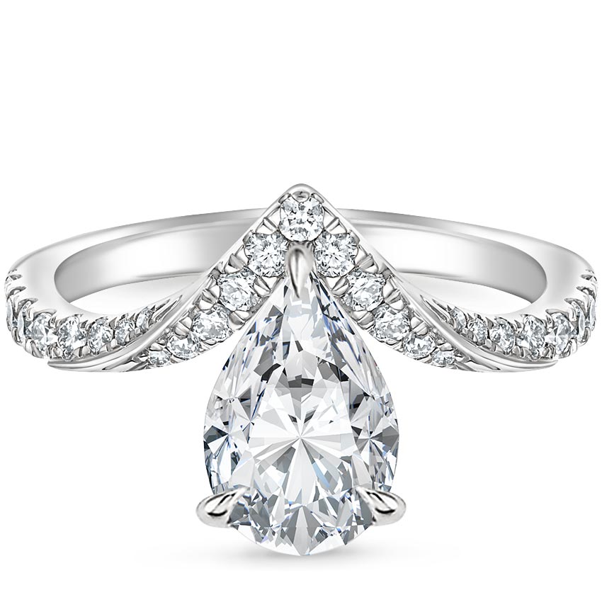 18K White Gold Elongated Chiara Diamond Ring (1/4 ct. tw.)