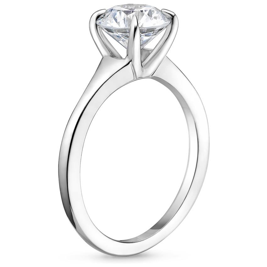 18K White Gold Muse Ring, large side view