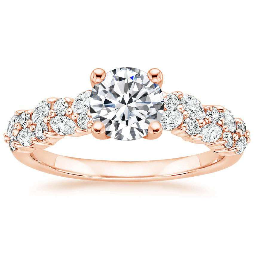 14K Rose Gold Jardiniere Diamond Ring (1/2 ct. tw.), large top view