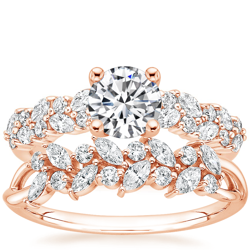 14K Rose Gold Jardiniere Diamond Ring (1/2 ct. tw.) with Jardiniere Diamond Ring