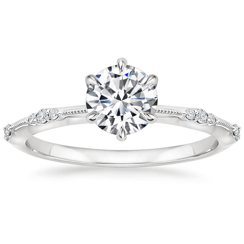 18K White Gold Alena Diamond Ring, large top view