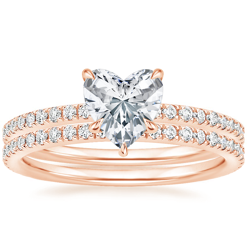 14K Rose Gold Luxe Ballad Perfect Fit Diamond Bridal Set