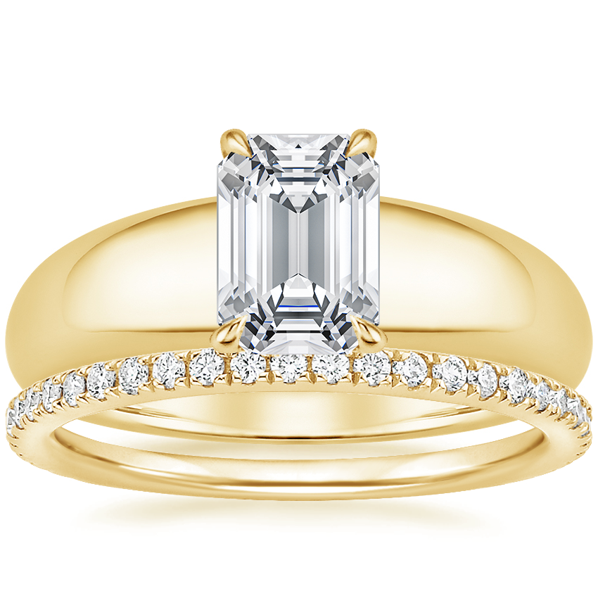 18K Yellow Gold Adrian Ring with Luxe Ballad Diamond Ring (1/4 ct. tw.)