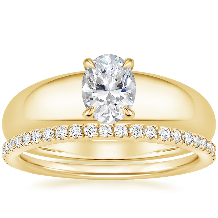 18K Yellow Gold Adrian Ring with Luxe Ballad Diamond Ring (1/4 ct. tw.)