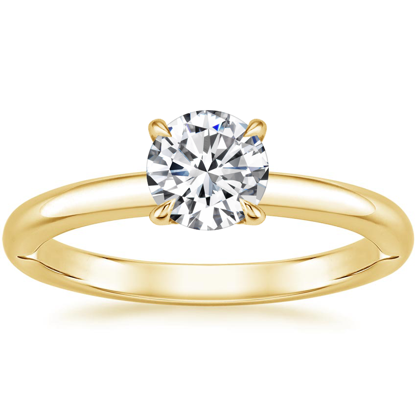 18K Yellow Gold Heritage Diamond Ring with Ballad Diamond Ring (1/6 ct
