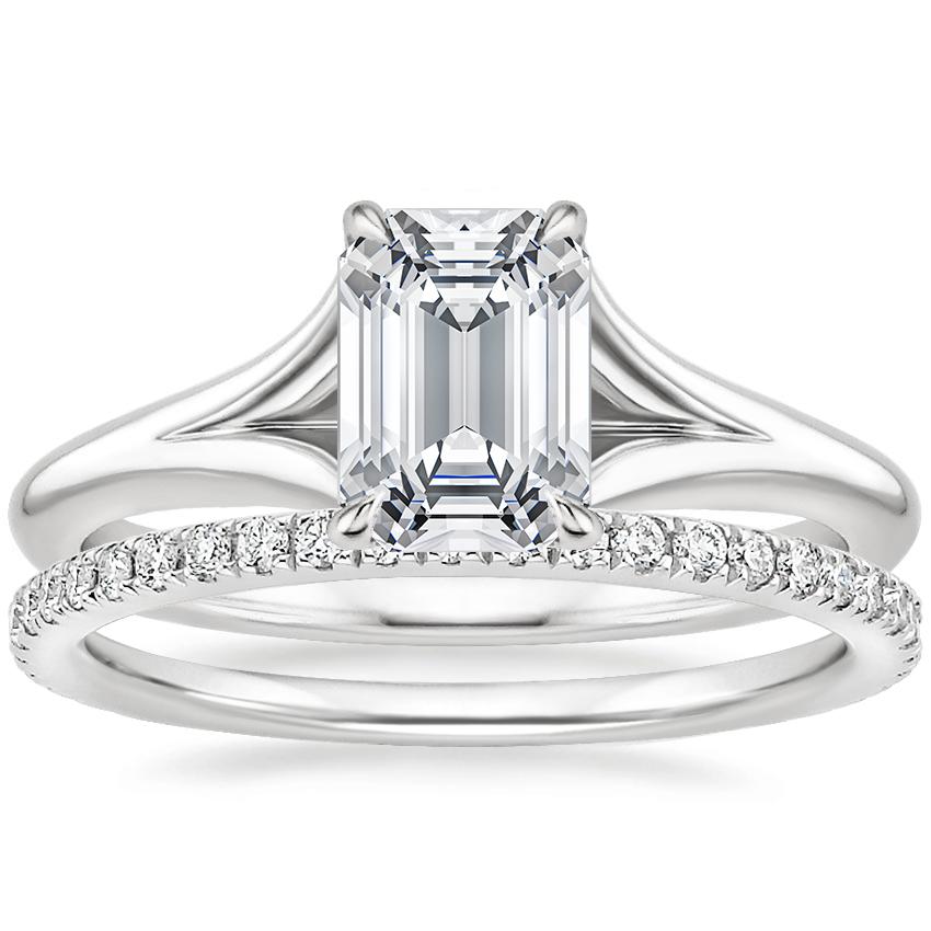 14K White Gold Reverie Ring with Ballad Diamond Ring (1/4 ct. tw.)