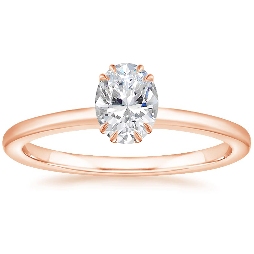 14K Rose Gold Sora Diamond Ring, large top view