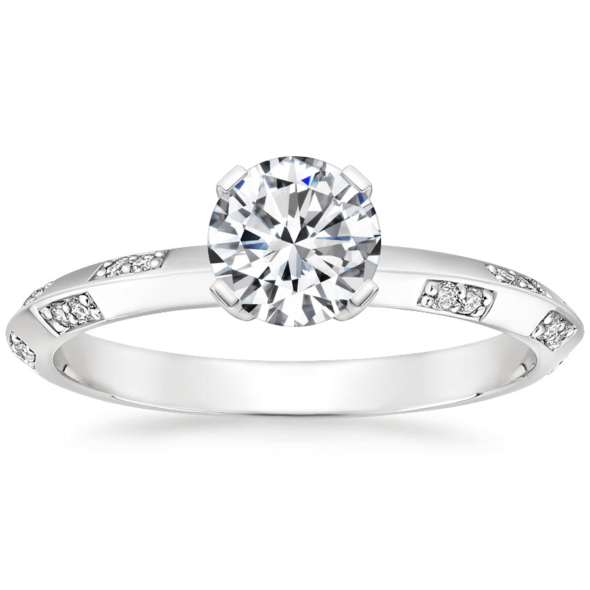 18K White Gold Marlowe Diamond Ring, large top view