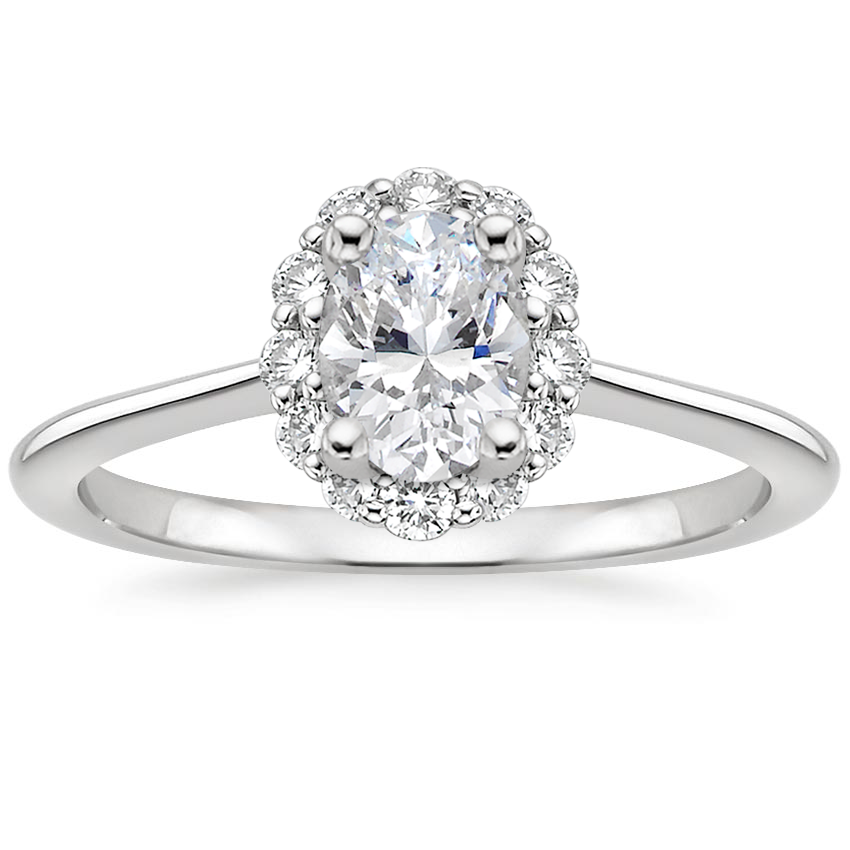 18K White Gold Calla Diamond Ring (1/3 ct. tw.), large top view