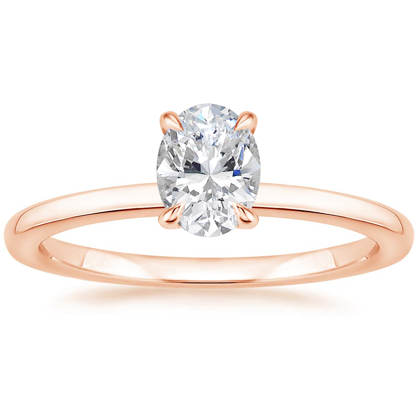 14K Rose Gold Vita Diamond Ring, large top view