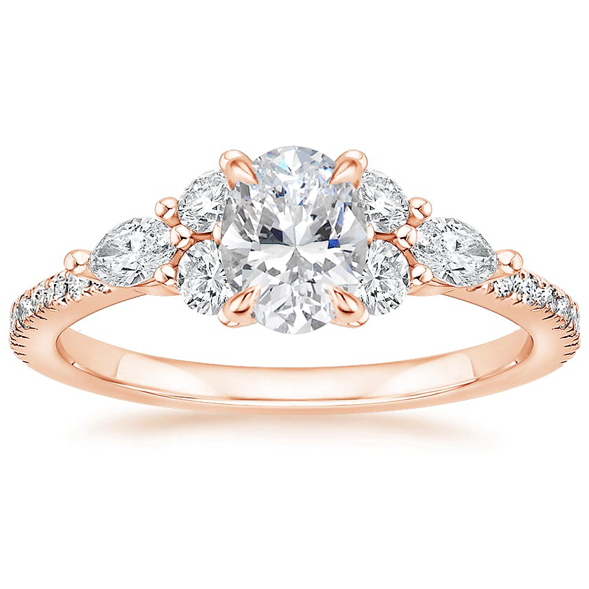 14K Rose Gold Luxe Nadia Pavé Diamond Ring (1/2 ct. tw.), large top view