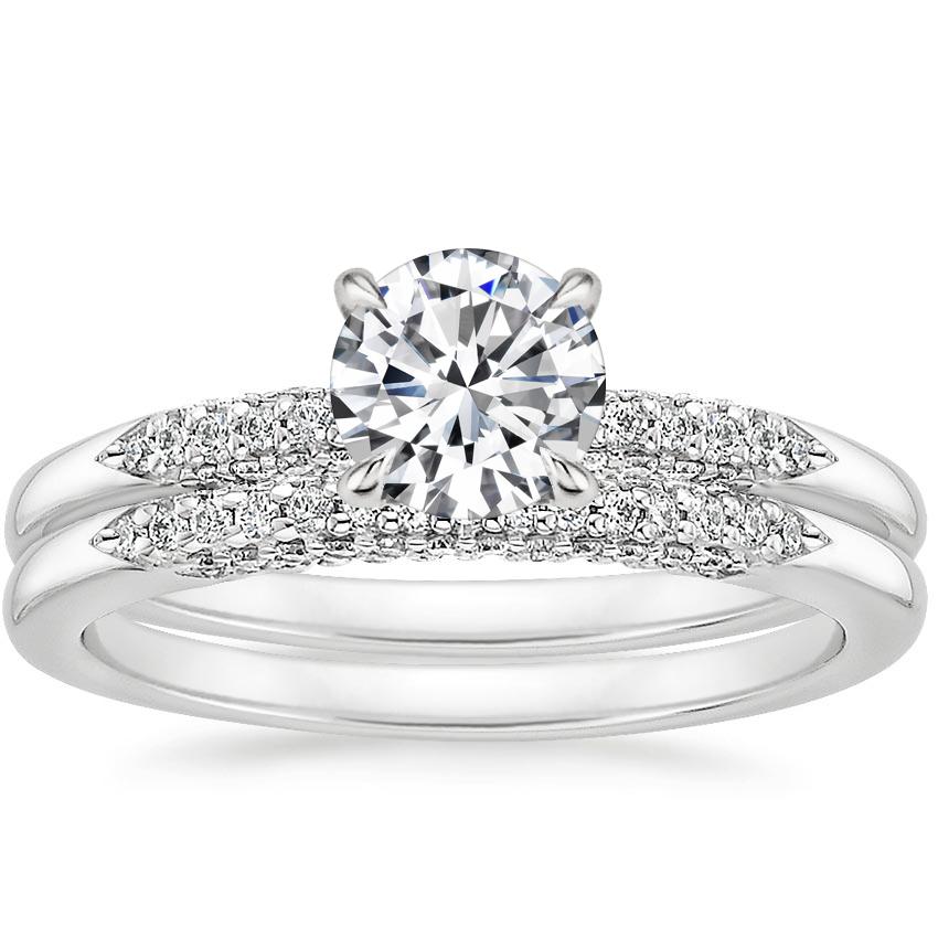 18K White Gold Sydney Diamond Bridal Set (1/4 ct. tw.) | Brilliant Earth