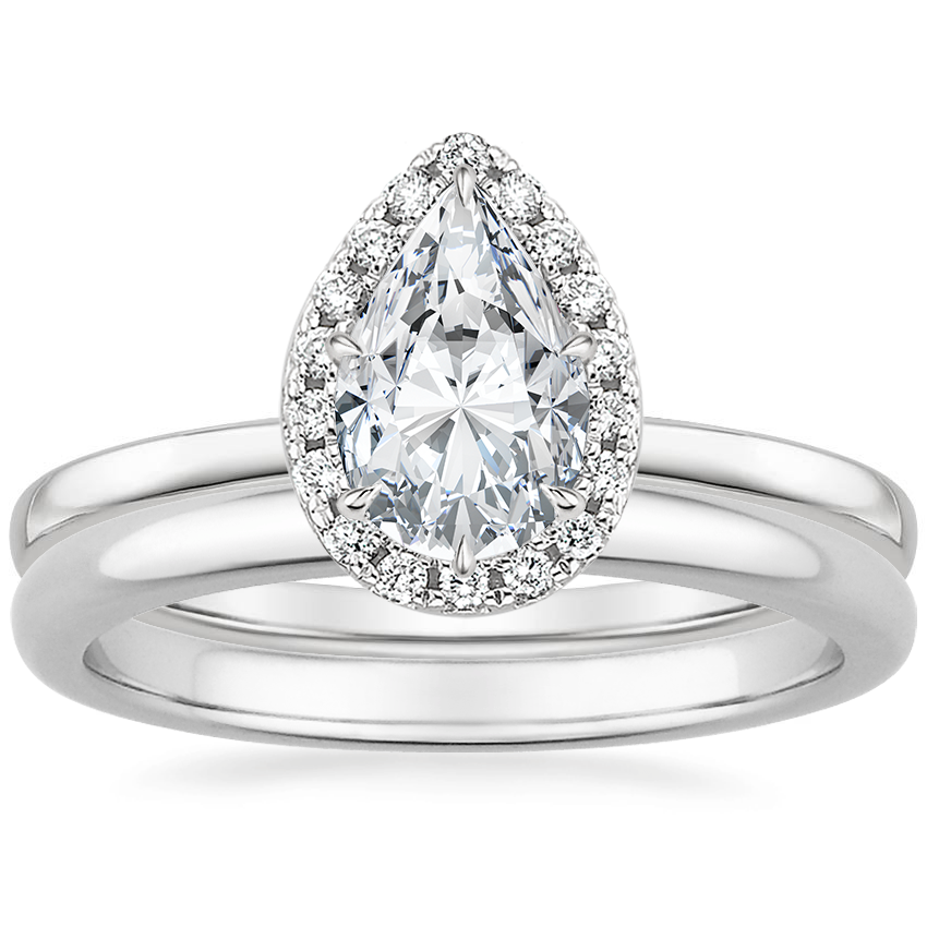 Platinum Vienna Diamond Ring with 2mm Comfort Fit Wedding Ring