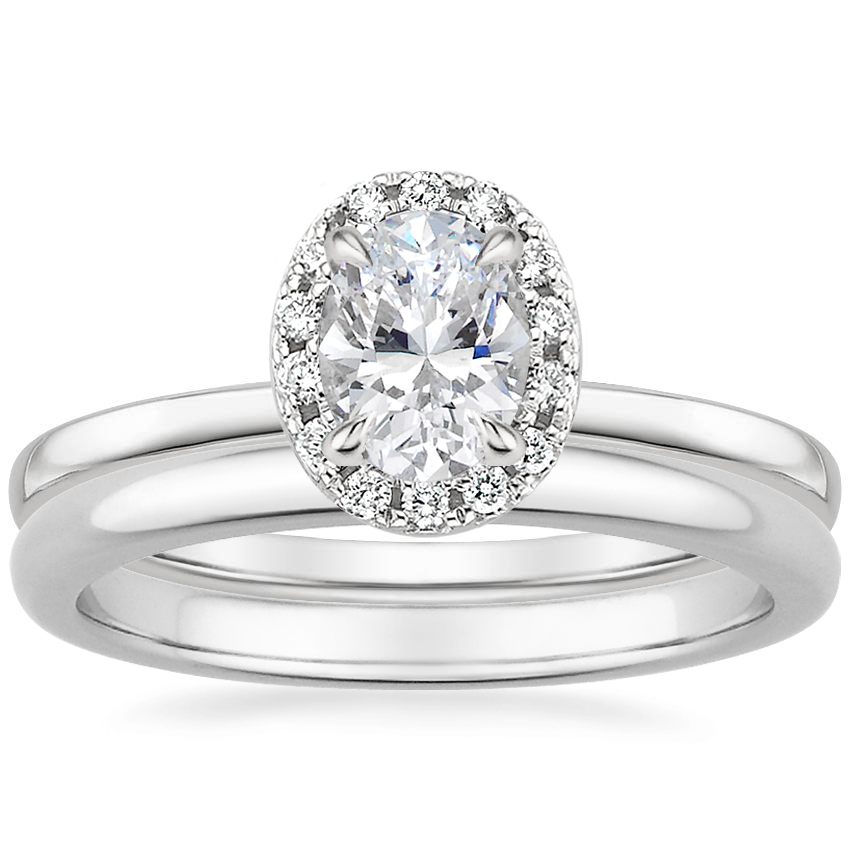Platinum Vienna Diamond Ring with 2mm Comfort Fit Wedding Ring