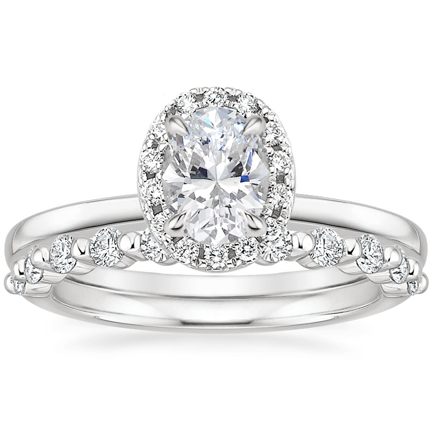Platinum Vienna Diamond Ring with Marseille Diamond Ring (1/3 ct. tw.)