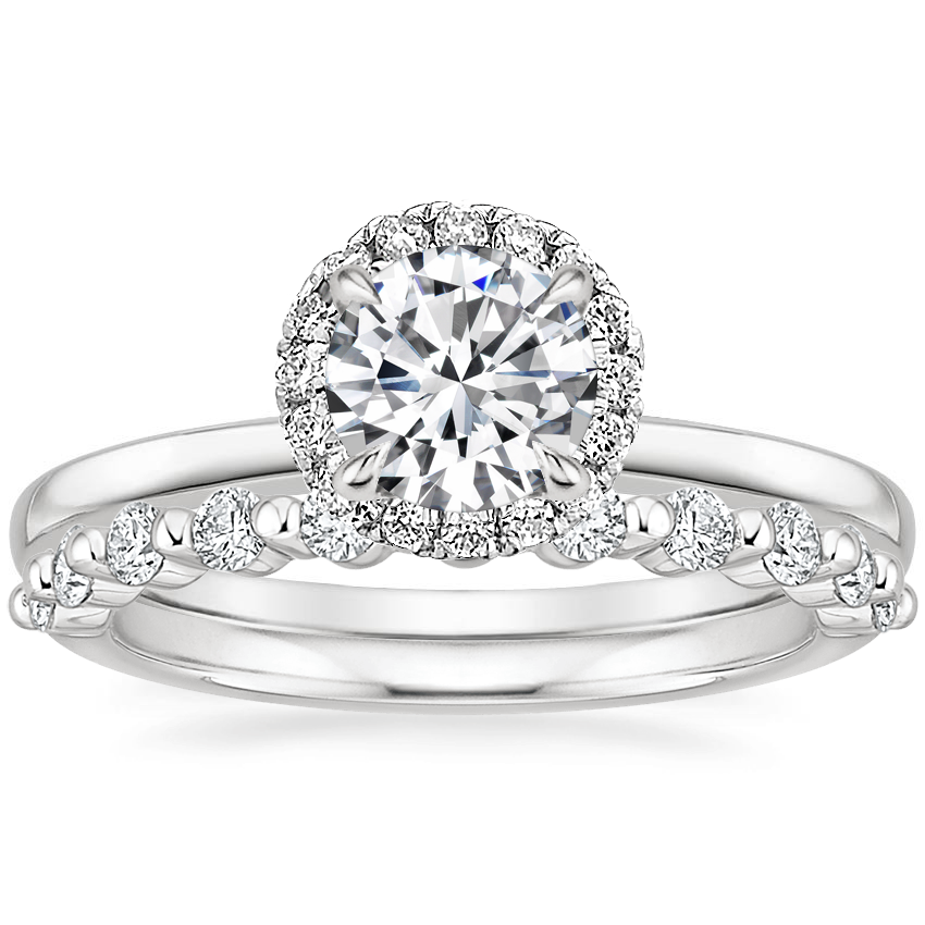 Platinum Vienna Diamond Ring with Marseille Diamond Ring (1/3 ct. tw.)