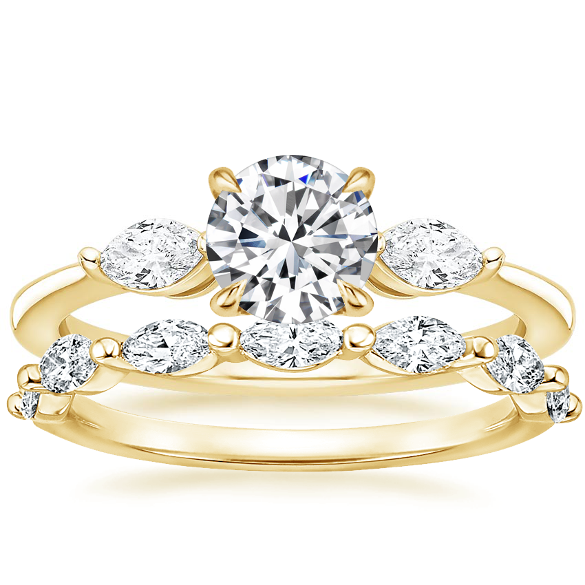 18K Yellow Gold Sona Diamond Ring (1/3 ct. tw.) with Joelle Diamond Ring