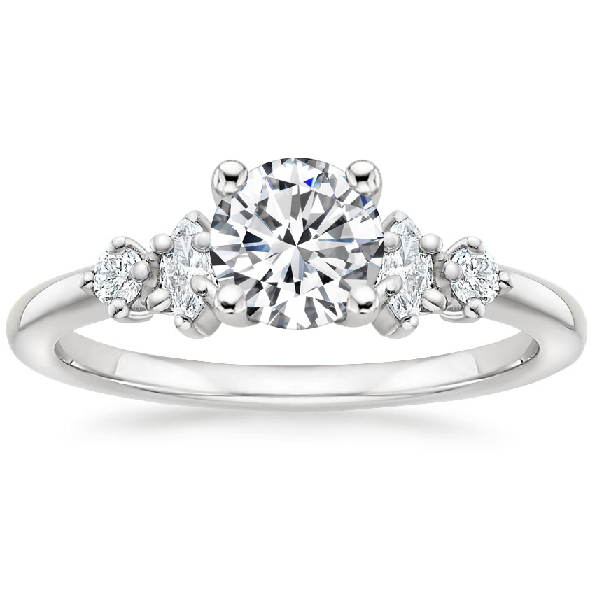 Platinum Miroir Diamond Ring, large top view